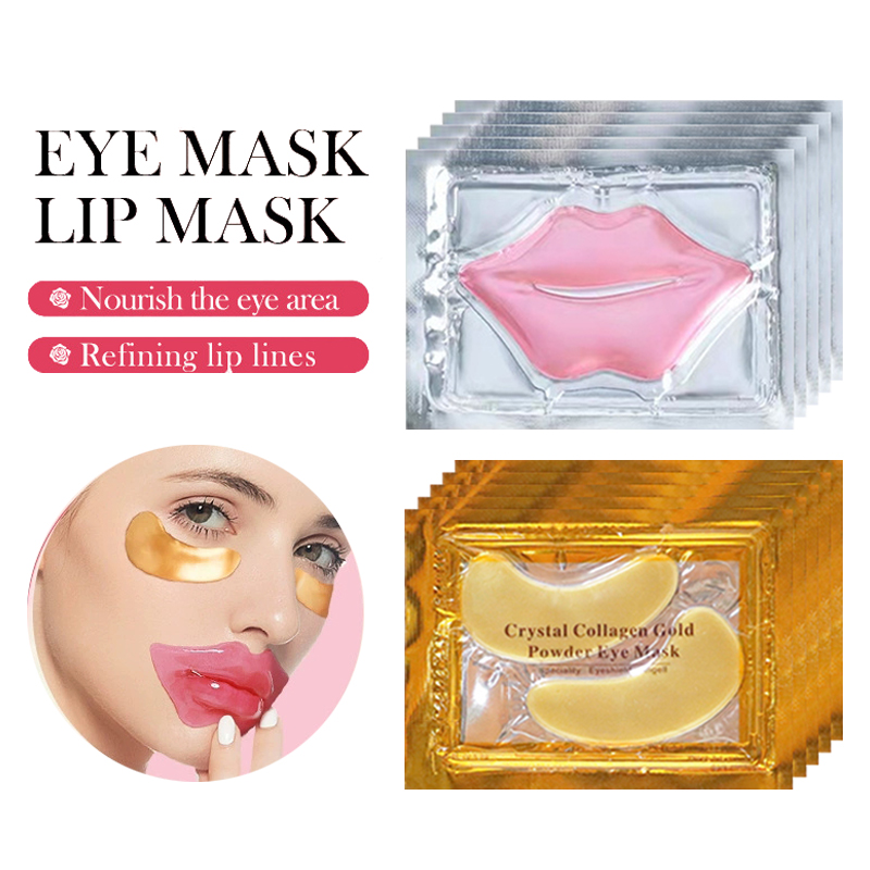 Face Mask Skincare - 10/20pcs 골든 크리스탈 콜라겐 아이 마스크
