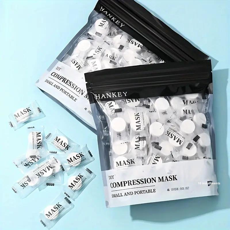 **100개 일회용 압축 페이셜 마스크 휴대용 여행용  - Face Mask Skincare 리뷰 및 가격