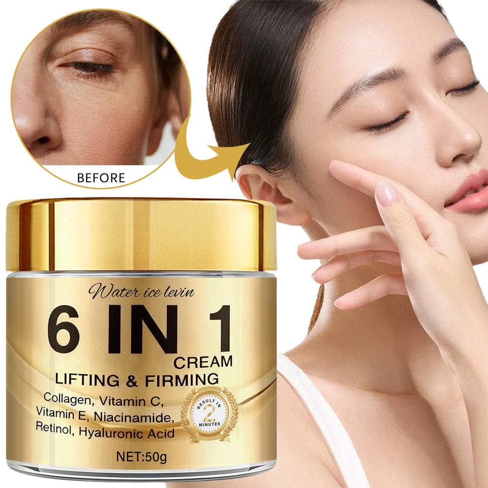 6 in 1 콜라겐 페이스 크림 리프팅 탄력 보습제 비 - Vitamin C Serum 리뷰 및 가격
